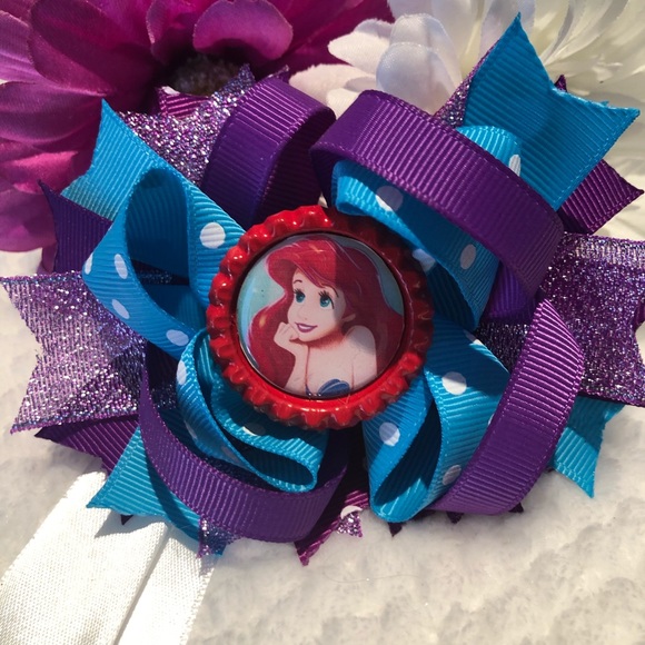 HANDMADE Other - Ariel Little Mermaid Bottle cap Hairbow